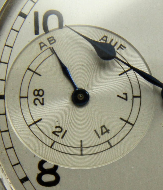 A. Lange & Söhne Silver Deck Chronometer with Up and Down Indicator In Good Condition For Sale In Munich, Bavaria
