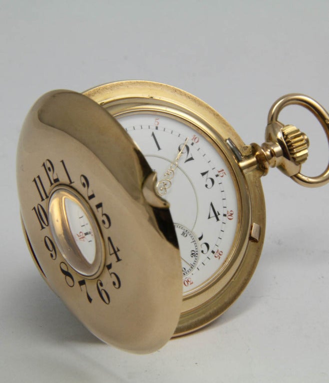 A. Lange & Söhne Rose Gold Demi-Hunting Cased Pocket Watch In Excellent Condition In Munich, Bavaria