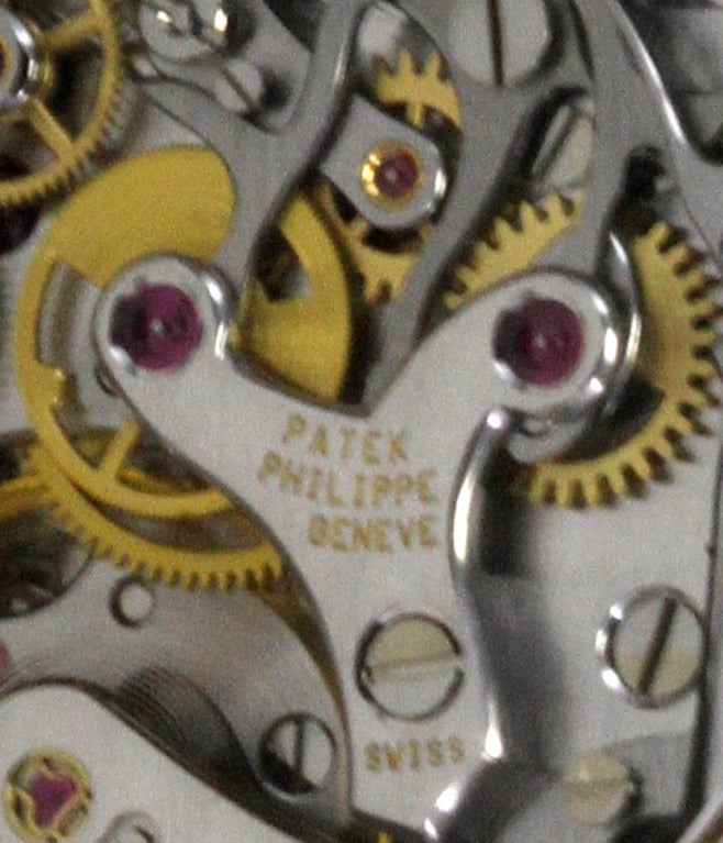 Women's or Men's Patek Philippe White Gold Perpetual Calendar Chronograph Wristwatch Ref 3970G