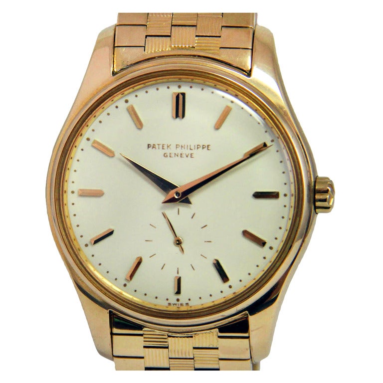 Patek Philippe Yellow Gold Automatic Wristwatch with Enamel Dial Ref 2526