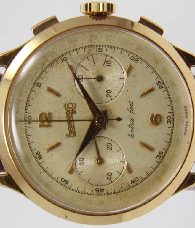 Eberhard Rose Gold Extra-Fort Chronograph Wristwatch 1