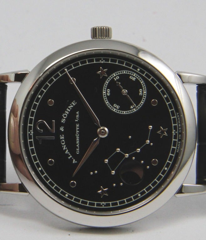 Women's or Men's A. Lange & Sohne Platinum 1815 Wristwatch with Moonphases circa 2000
