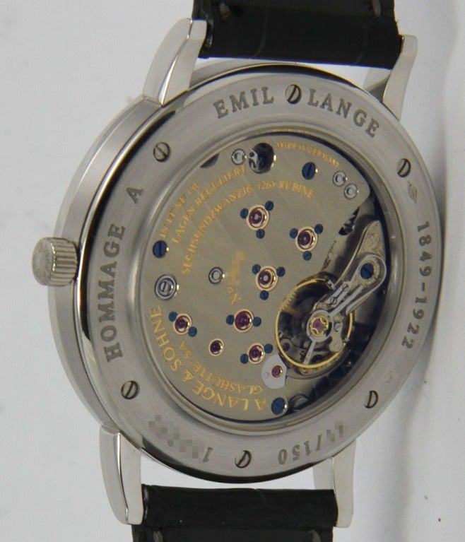 A. Lange & Sohne Platinum 1815 Wristwatch with Moonphases circa 2000 1