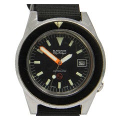 Vintage Blancpain Stainless Steel Fifthy Fathoms Diver's Wristwatch circa 1975