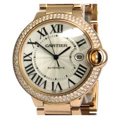 Cartier Rose Gold and Diamond Ballon Bleu Wristwatch