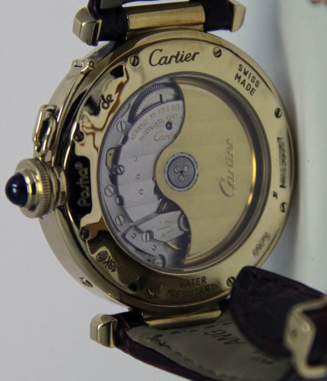 Cartier Yellow Gold Perpetual Calendar Pasha Wristwatch For Sale 1