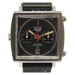 Retro Heuer Stainless Steel Monaco Chronograph Wristwatch Ref 1133