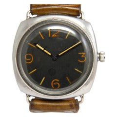 Vintage Panerai Stainless Steel Attack Diver Radiomir Wristwatch Ref 3646