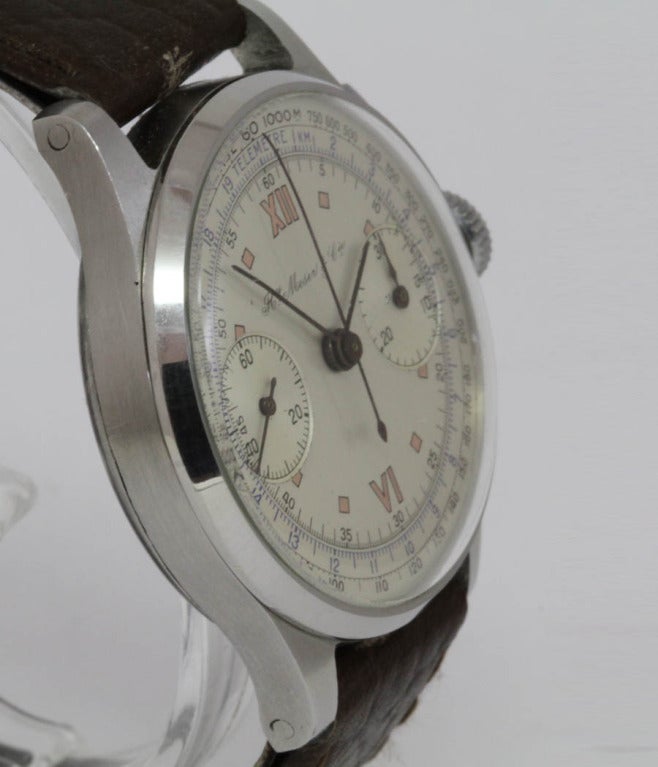 H. Moser & Cie. Stainless Steel Chronograph Wristwatch