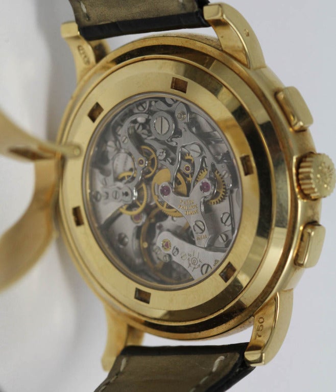 Patek Philippe Yellow Gold Oversized Chronograph Wristwatch Ref 5070J In Excellent Condition In Munich, Bavaria