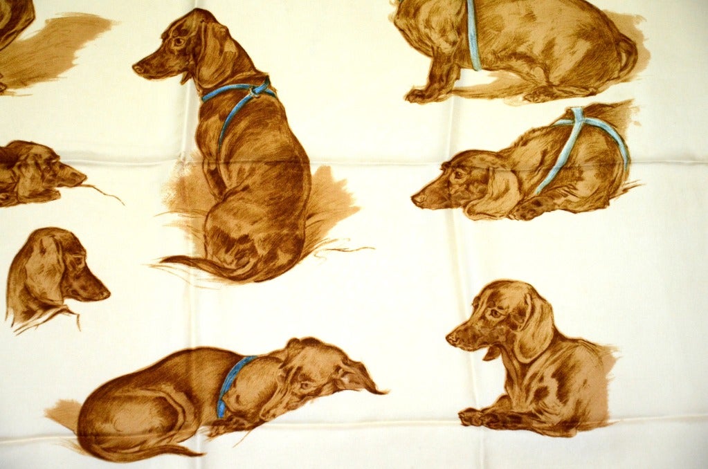 Écharpe Hermès - Les Teckels  Dashshund 2
