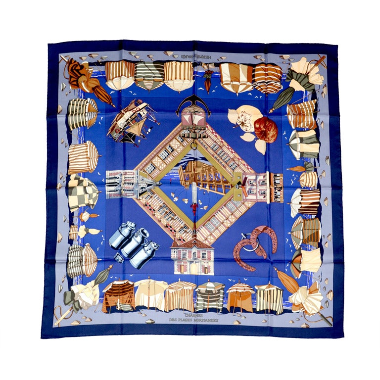 Hermes Scarf - Charmes De Plages - Normandes Beaches