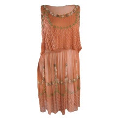 1920er Perlen Seidenchiffon