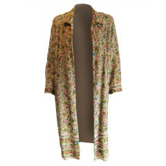 1920s Embroidered Silk Spring Coat