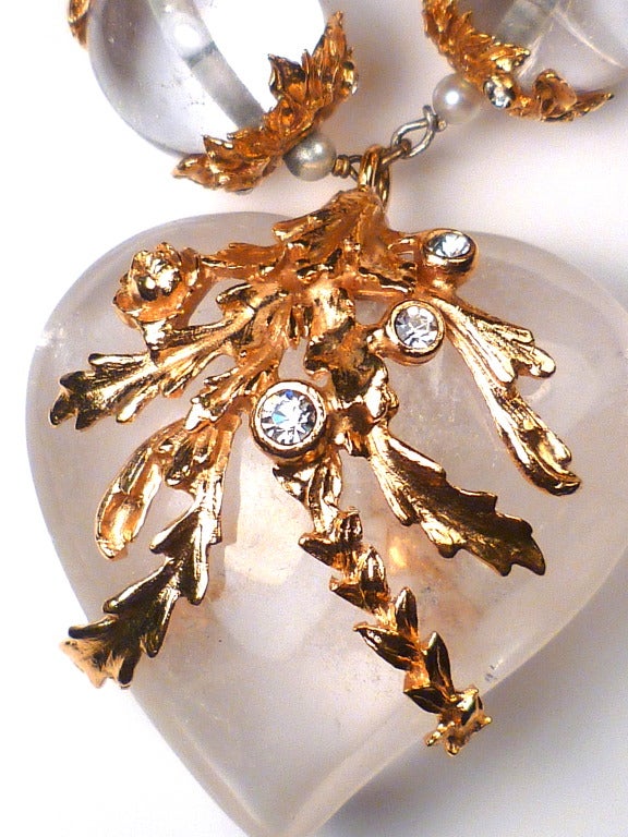 Rock Crystal Haute Couture YSL Necklace by Robert Goossens In Excellent Condition In New York, NY