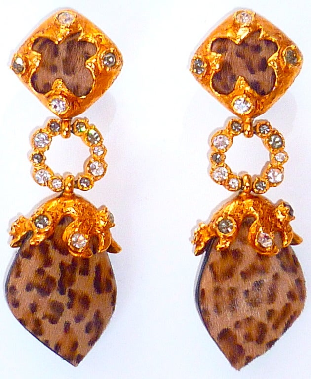 1980s Christian Lacroix Défilé Haute Couture Dangle Earrings In New Condition In New York, NY