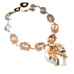 Collier en cristal de roche Haute Couture YSL par Robert Goossens