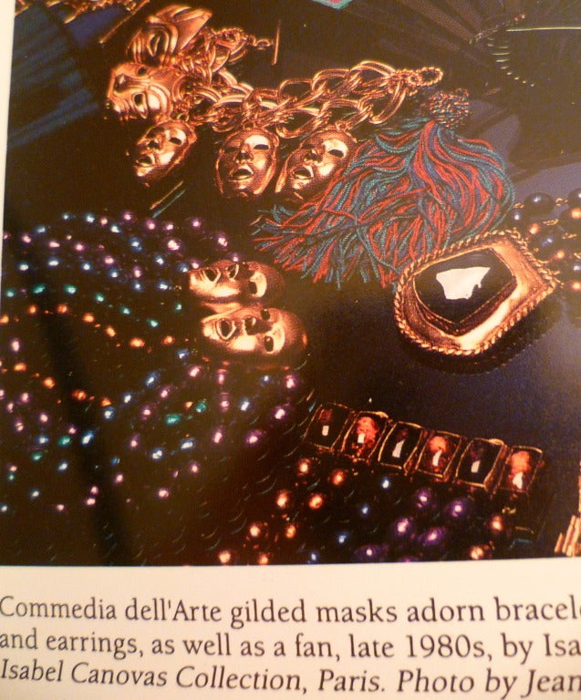1989 Isabel Canovas Iconic Commedia dell' Arte Mask Bracelet 2