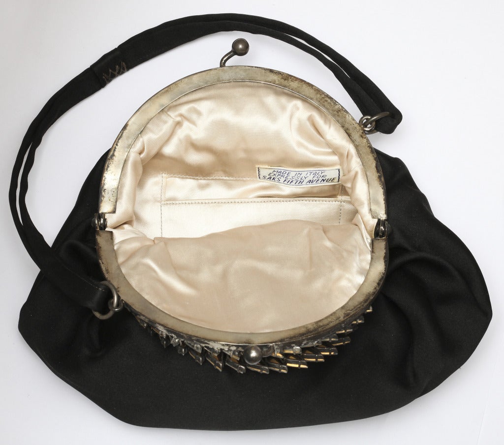 1930s Jeweled Plume Evening Bag for Saks Fifth Ave. 1