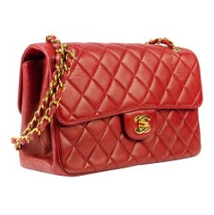 Chanel Retro Lambskin Double Sided Red Flap Bag