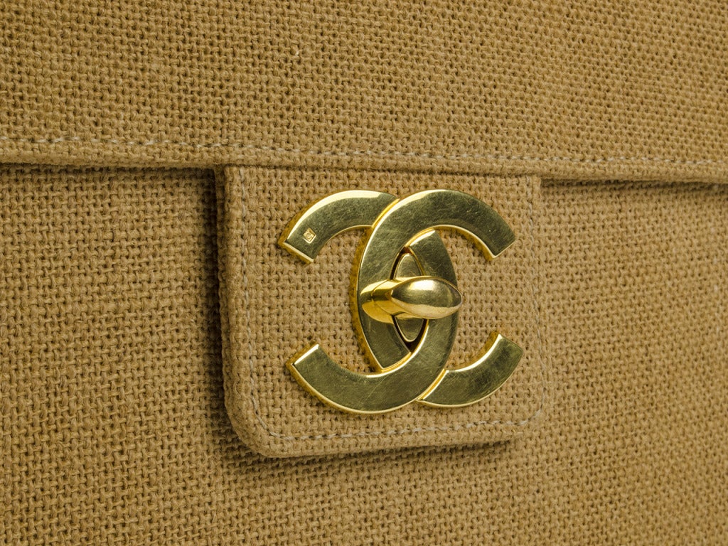 chanel burlap bag