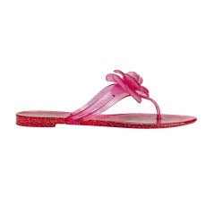 Chanel Pink Jelly Sandals