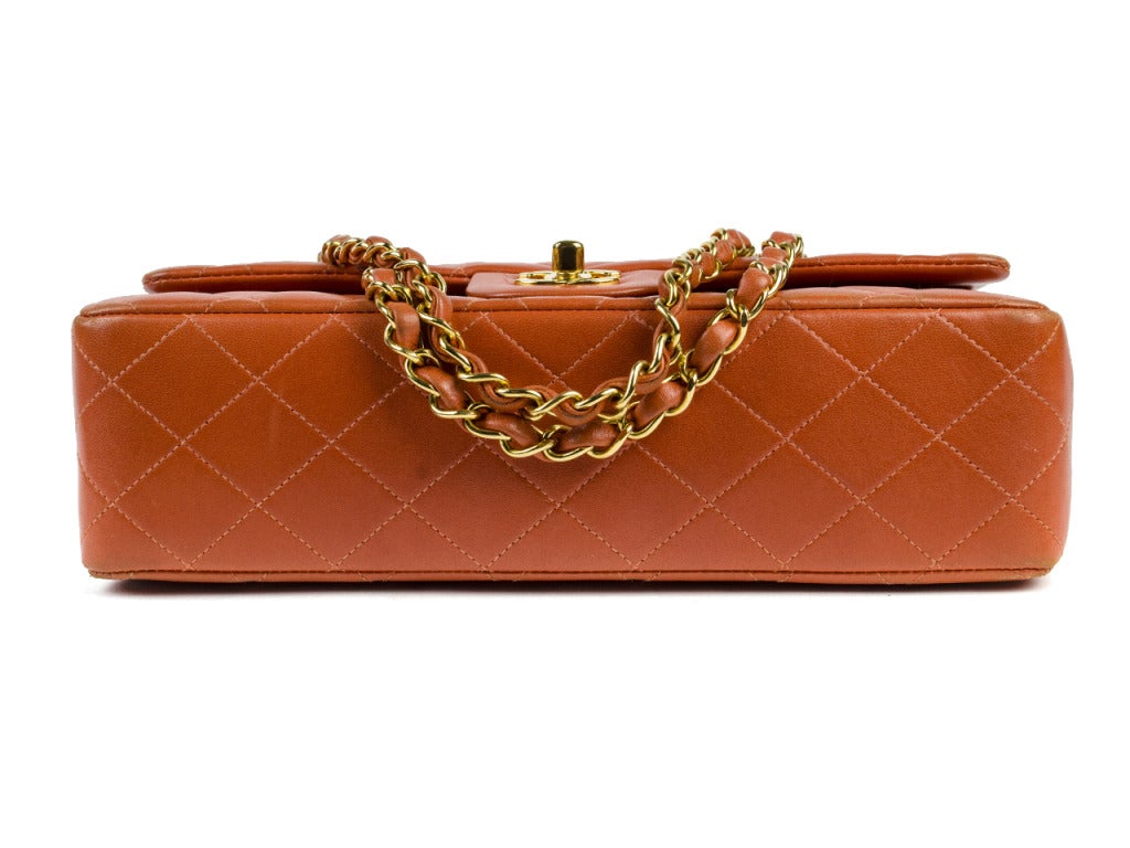 Chanel Orange Flap Bag 2