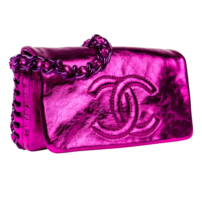 Chanel Fuchsia Pink Flap For Sale