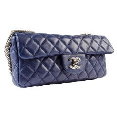 Chanel Blue East/West Flap Bag