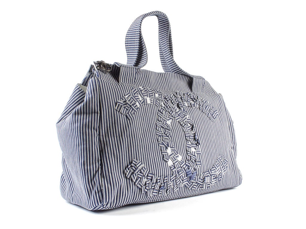 Chanel Paris Biarritz Nautical Stripe Tote