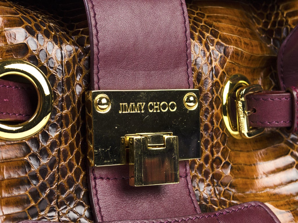 Donna Estremamente rara la borsa Tote in coccodrillo Jimmy Choo Ramona in vendita