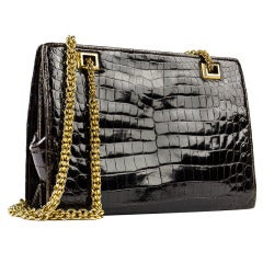 Retro Gucci Crocodile Shoulder Bag