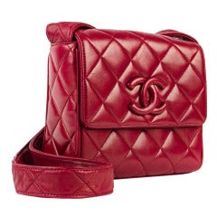Chanel Vintage Red Leather Flap Bag