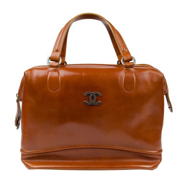 Vintage CHANEL Brown Bowling Doctor Bag