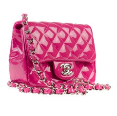 Chanel Patent Leather Pink Mini Flap Bag