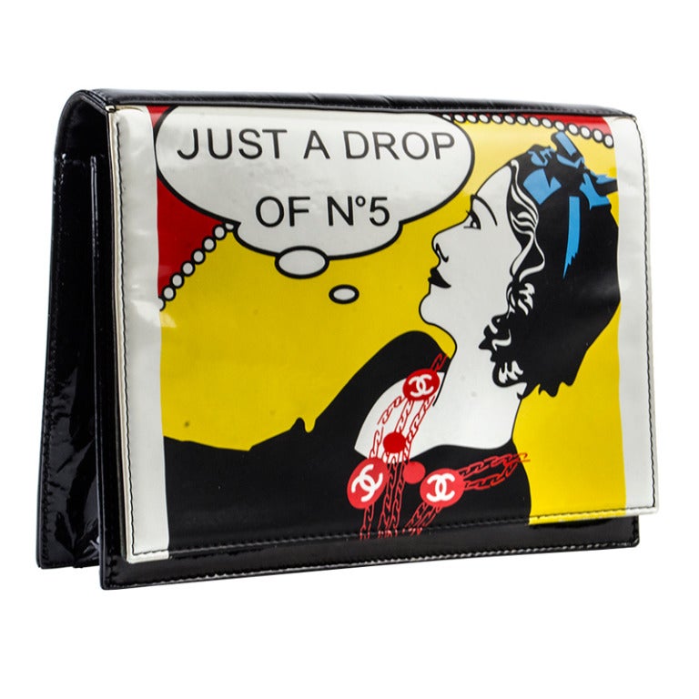 Chanel Patent Just A Drop Of N 5 Comic Coco Clutch