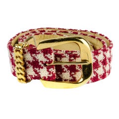 Chanel Houndstooth Belt
