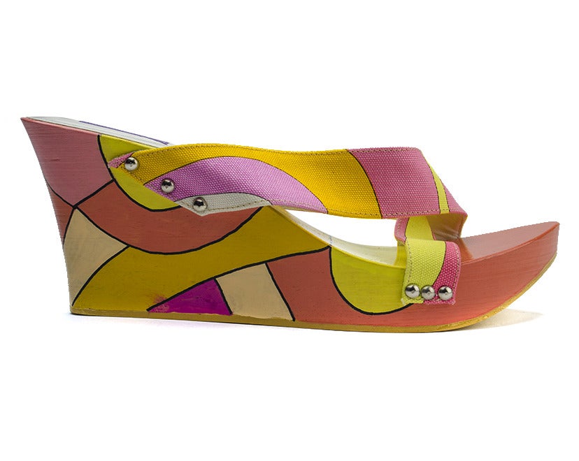 Emilio Pucci Wooden Wedges