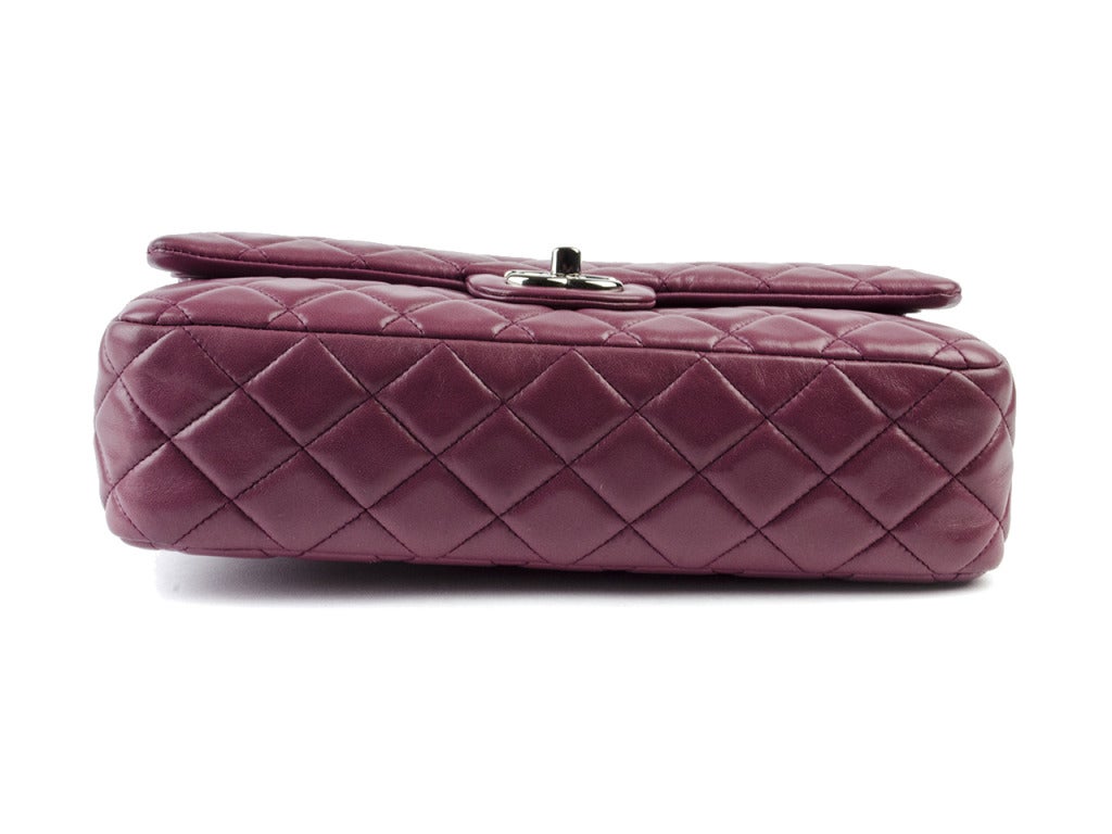 Chanel Violette Purple Lambskin Leather Medium Double Flap Bag 2