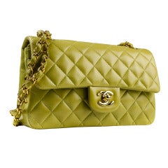 Chanel Yellow Double Flap Bag