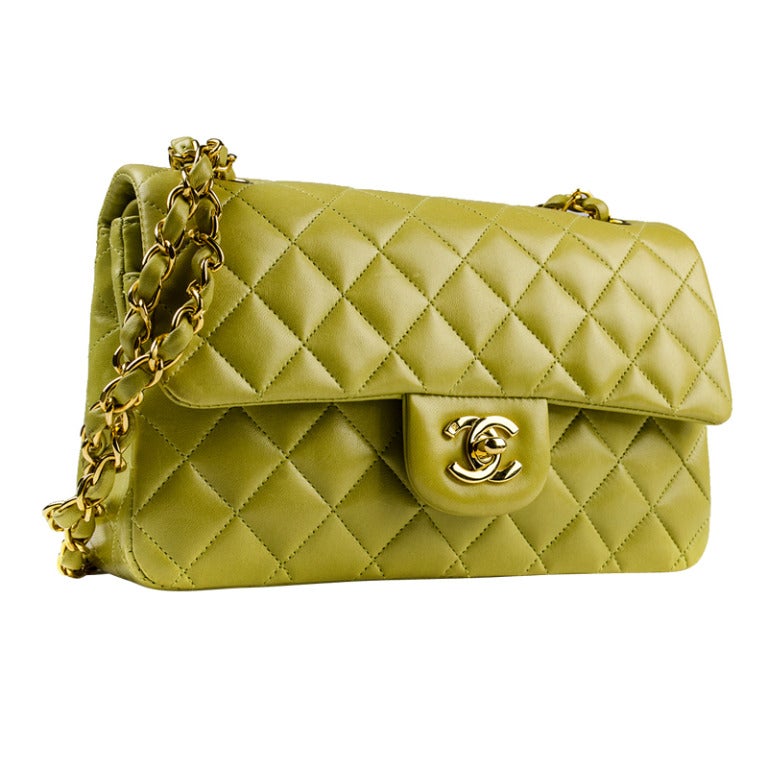 Chanel Yellow Double Flap Bag For Sale