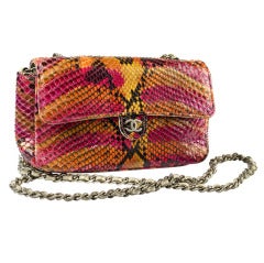 Chanel Mini Python Flap Single Strap Bag