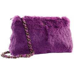 Chanel Purple Fur Bag