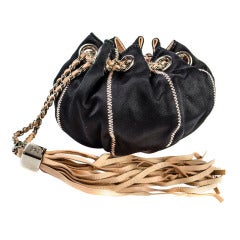 Vintage Chanel Satin Wristlet Bag