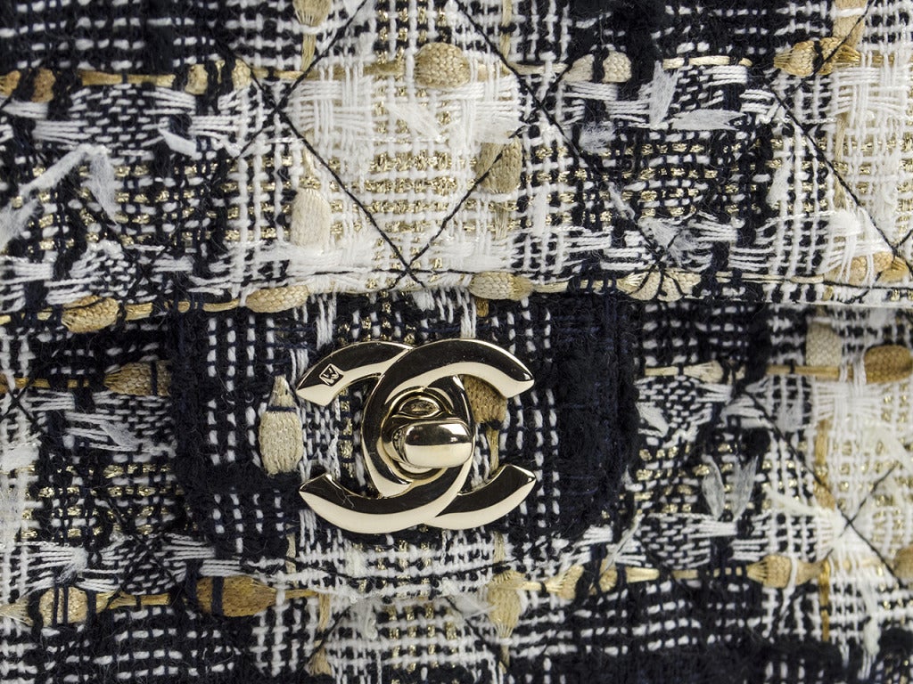 Chanel Fantasy Tweed Medium Flap In Excellent Condition For Sale In San Diego, CA