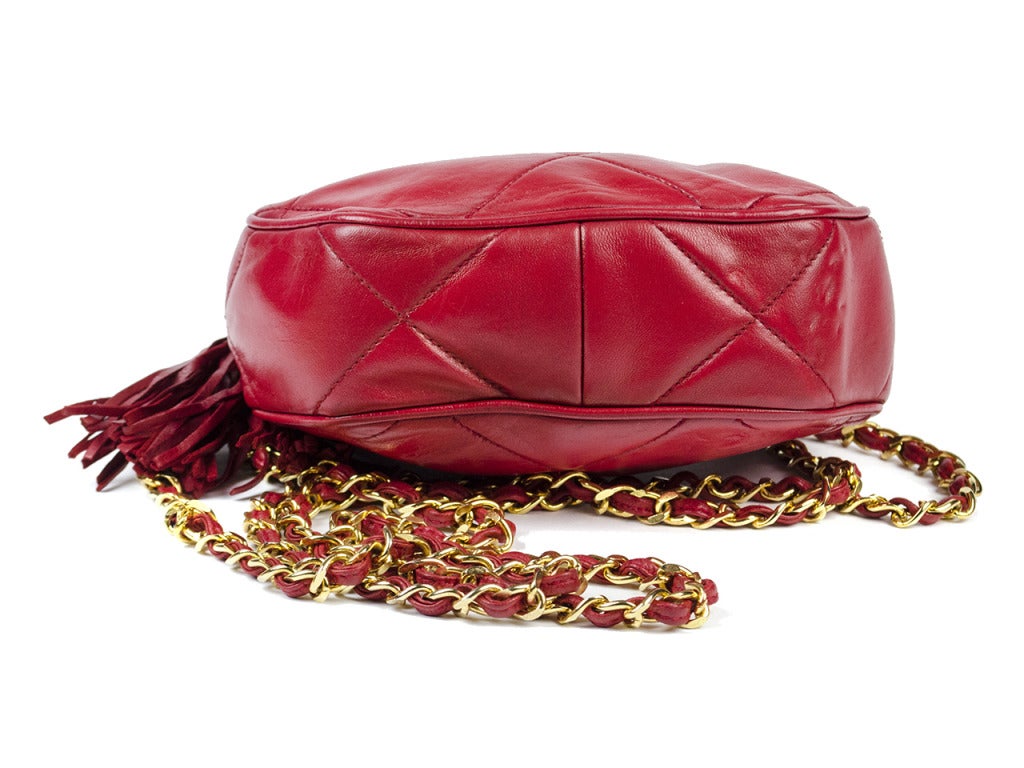Chanel Vintage Red Shoulder Bag 2
