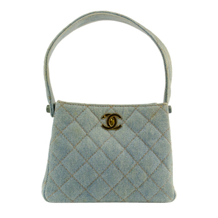 Chanel Denim Mini Tote Bag at 1stDibs