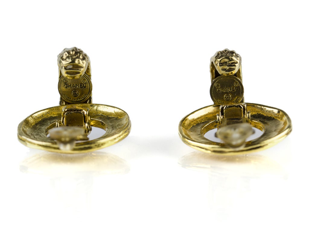 Chanel Vintage Hoop Clip-On Earrings