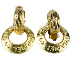 Chanel Vintage Hoop Clip-On Earrings