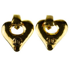Vintage Chanel 93P Heart Earrings